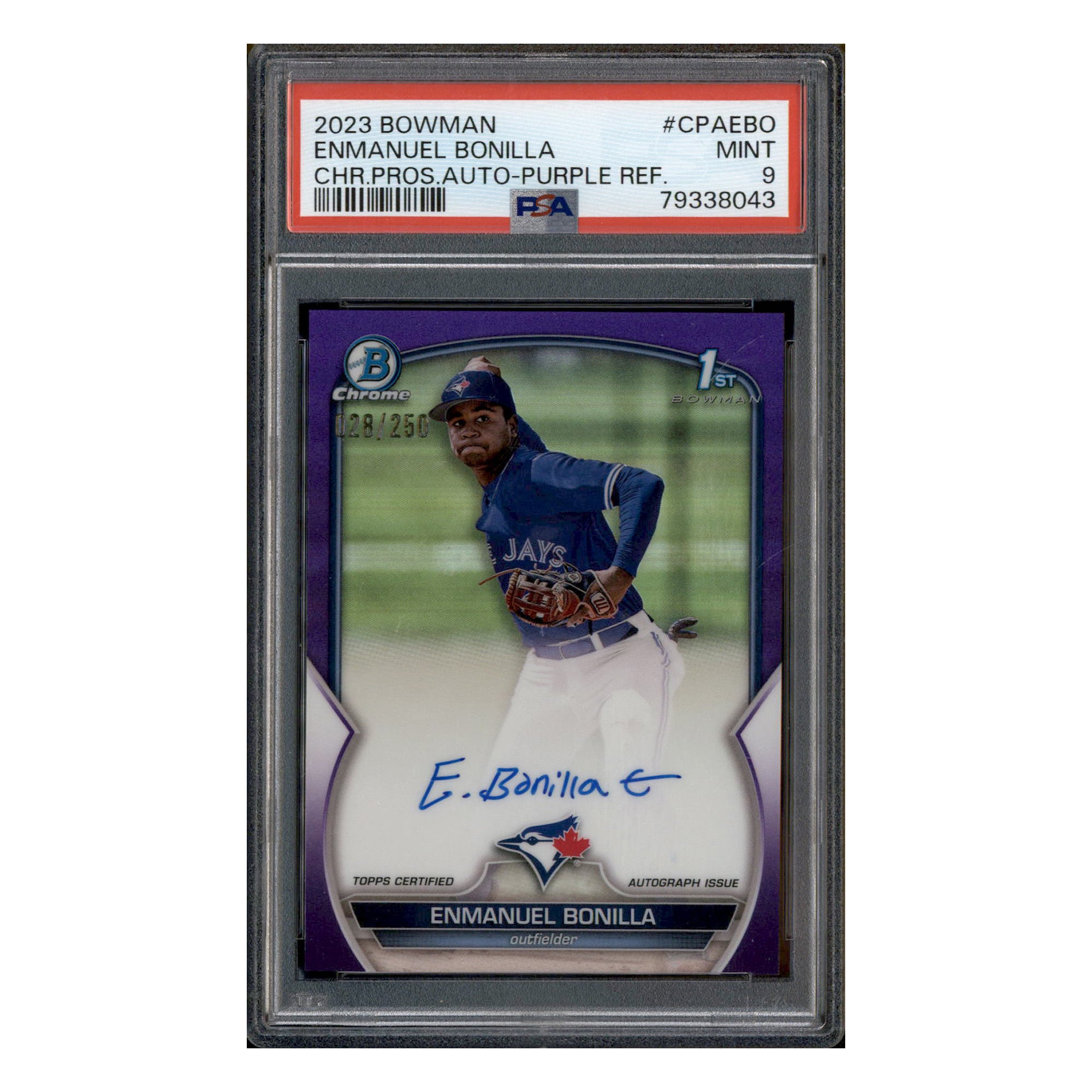 0 Chrome Bowman Auto Card Autograph Prospect 1 Baseball BAS 