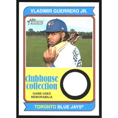 2023 Topps Heritage Clubhouse Collection Relics #CCRVG Vladimir Guerrero Jr.