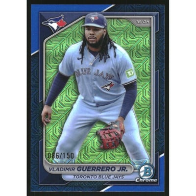 2024 Bowman Chrome Mega Box Blue Refractors #30 Vladimir Guerrero Jr.