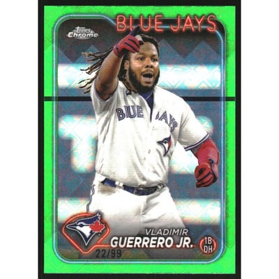 2024 Topps Chrome Logofractor Green Refractors #78 Vladimir Guerrero Jr.