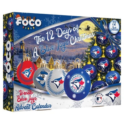  Toronto Blue Jays FOCO 2026 Ball Ornament Advent Calendar
