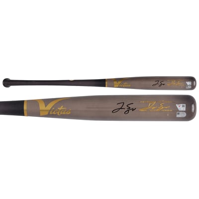 George Springer Toronto Blue Jays Autographed Fanatics Authentic Game-Used Gray/Black Victus Bat from the 2025 MLB Season - NF70447566
