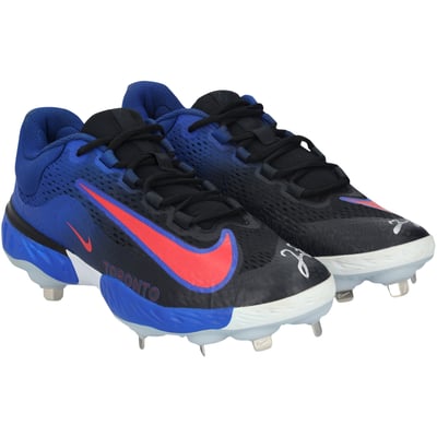 George Springer Toronto Blue Jays Autographed Fanatics Authentic Player-Issued Blue/Black Nike Cleats from the 2025 MLB Season