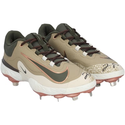 George Springer Toronto Blue Jays Autographed Fanatics Authentic Player-Issued Green Nike Cleats from the 2025 MLB Season