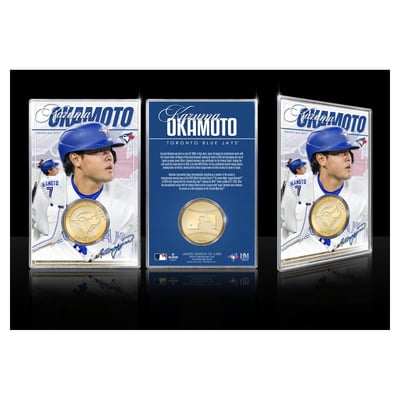 Kazuma Okamoto Toronto Blue Jays Highland Mint Limited Edition Bronze Coin with Acrylic Holder