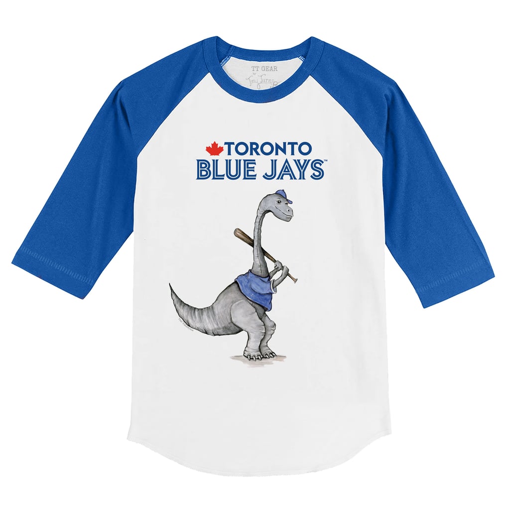 Infant Toronto Blue Jays Tiny Turnip White/Royal Bronto Raglan 3/4 ...