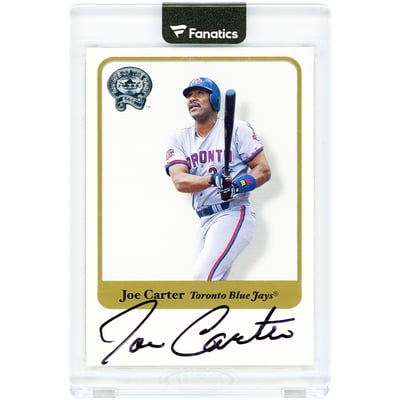 Joe Carter Toronto Blue Jays Autographed 2001 Fleer Greats Of The Game #NNO Card