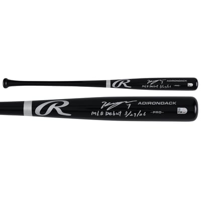 Kazuma Okamoto Toronto Blue Jays Autographed Fanatics Authentic Black Rawlings Pro Bat with "MLB Debut 3/27/26" Inscription 