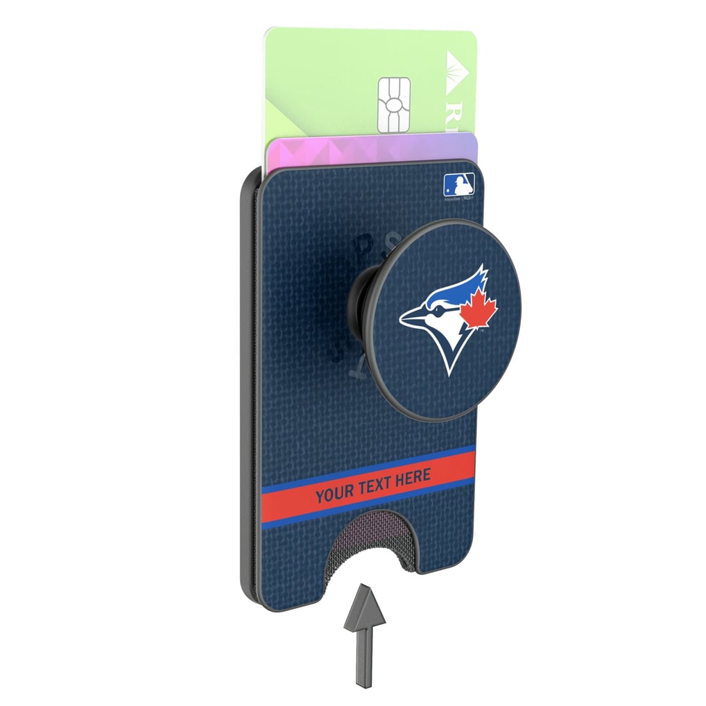 Toronto Blue Jays Keyscaper Personalized Solid PopSockets Magnetic Wallet