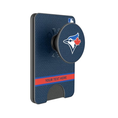 Toronto Blue Jays Keyscaper Personalized Solid PopSockets Magnetic Wallet