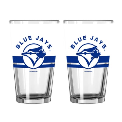 Toronto Blue Jays Logo Brands Two-Piece 16oz. Horizon Pint Glass Set