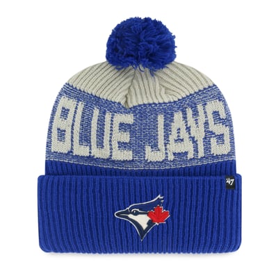 Toronto Blue Jays '47 Bone Chill Cuffed Knit Hat with Pom - Royal