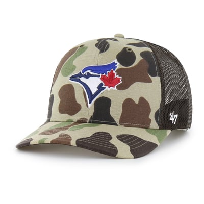 Toronto Blue Jays Carhartt x '47 Duck Adjustable Trucker Hat - Camo