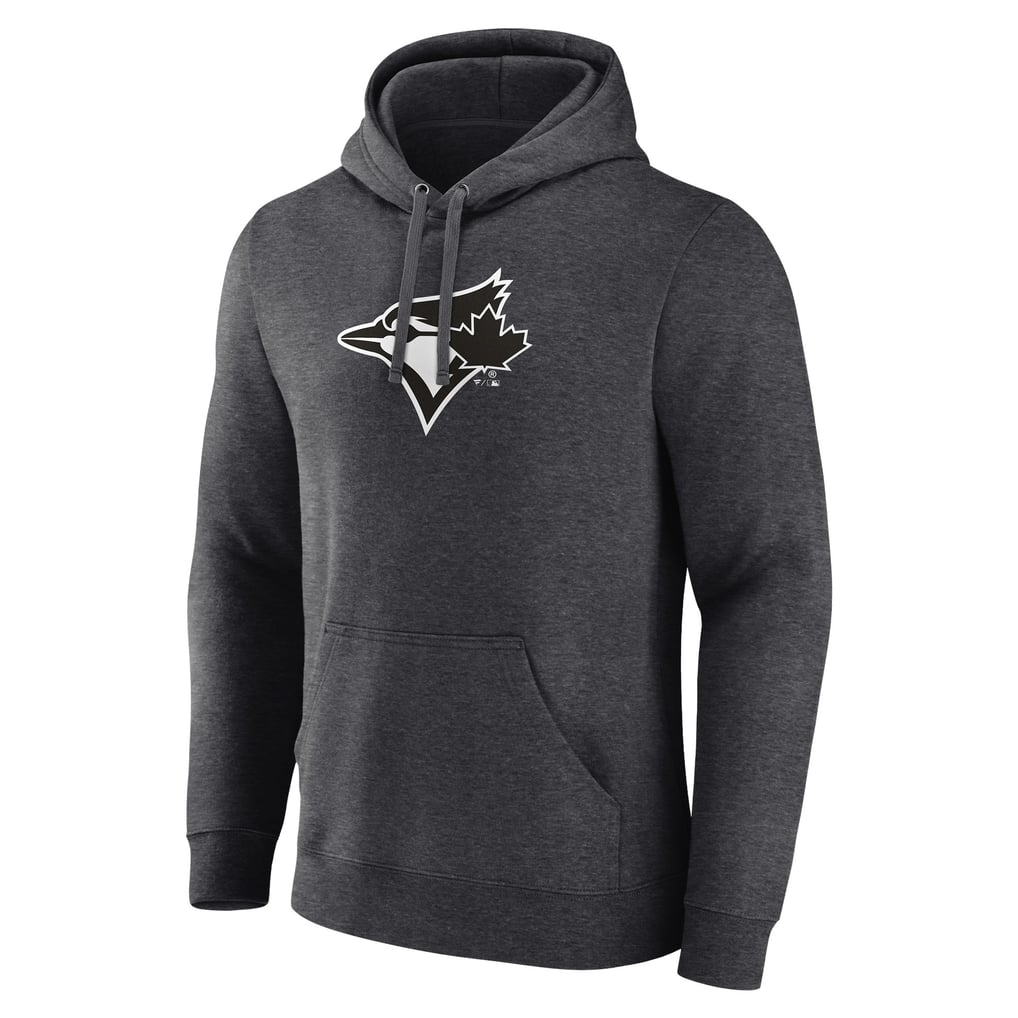 Toronto Blue Jays Personalized Monochrome Name & Number Pullover Hoodie - Charcoal