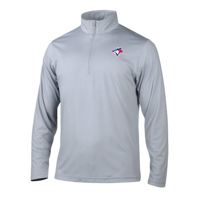 Toronto Blue Jays Columbia Fairway Break Quarter-Zip Pullover - Gray