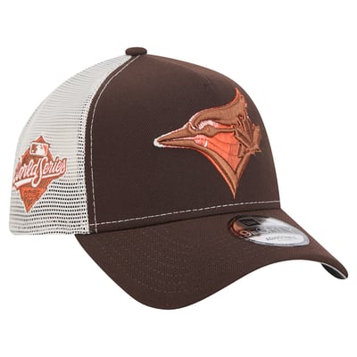 Toronto Blue Jays New Era Pumpkin Spice A-Frame 9FORTY Adjustable Trucker Hat - Brown