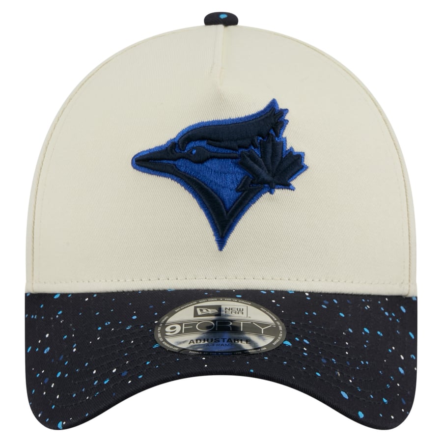 Men's Toronto Blue Jays New Era Cream Speckle A-Frame 9FORTY Adjustable Hat