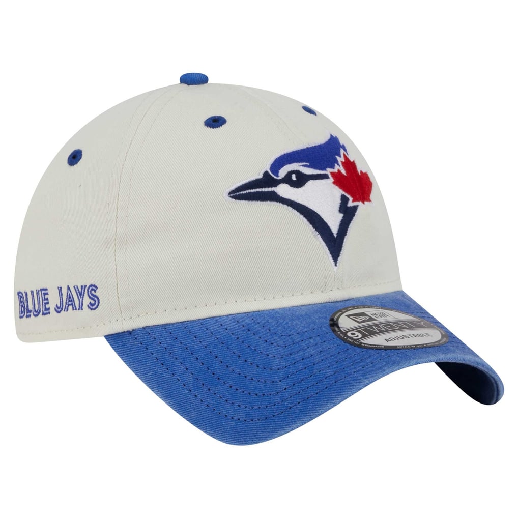 Men's Toronto Blue Jays New Era Cream/Royal Classic Sidescript 9TWENTY ...