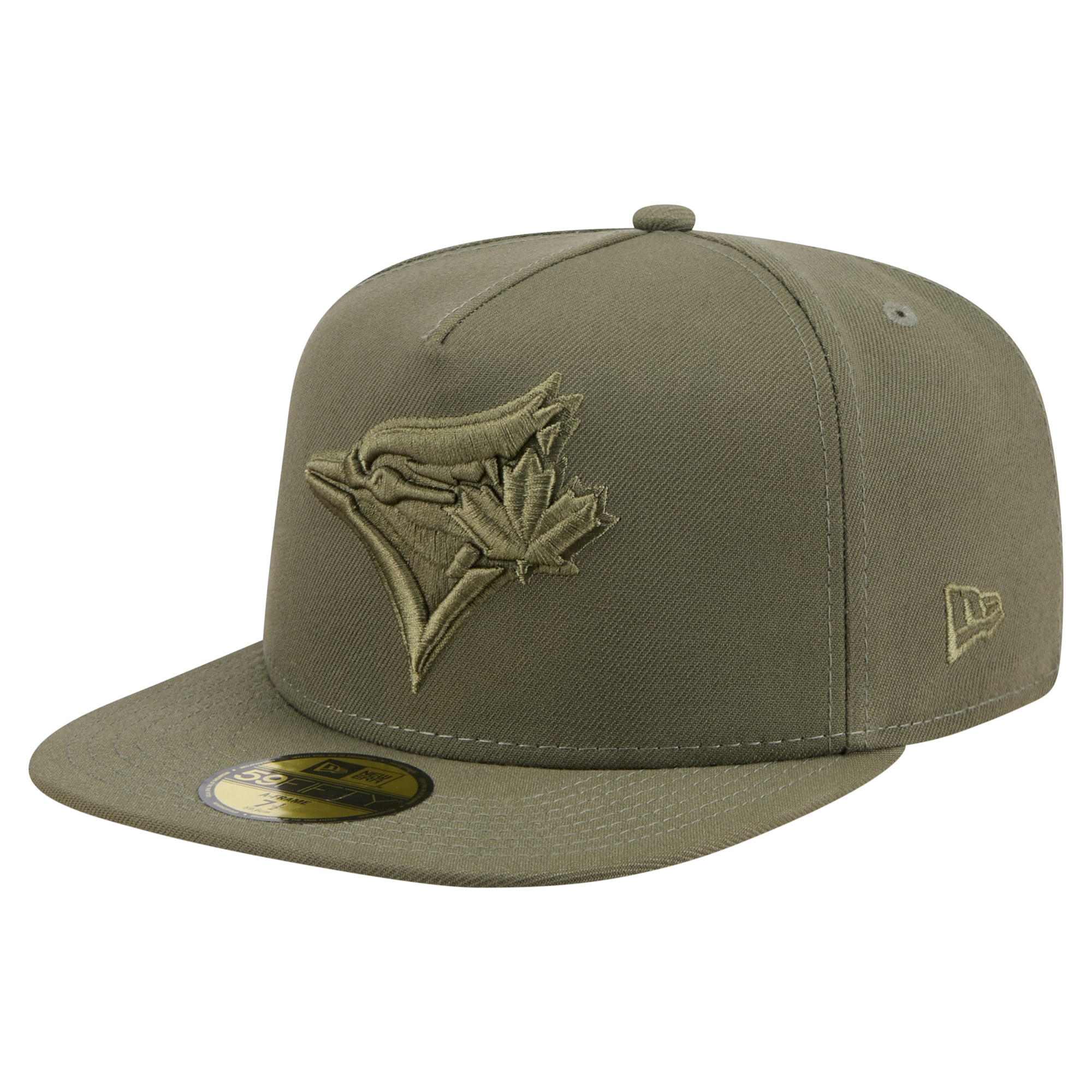Men's Toronto Blue Jays New Era Olive Color Pack A-Frame 59FIFTY Fitted Hat