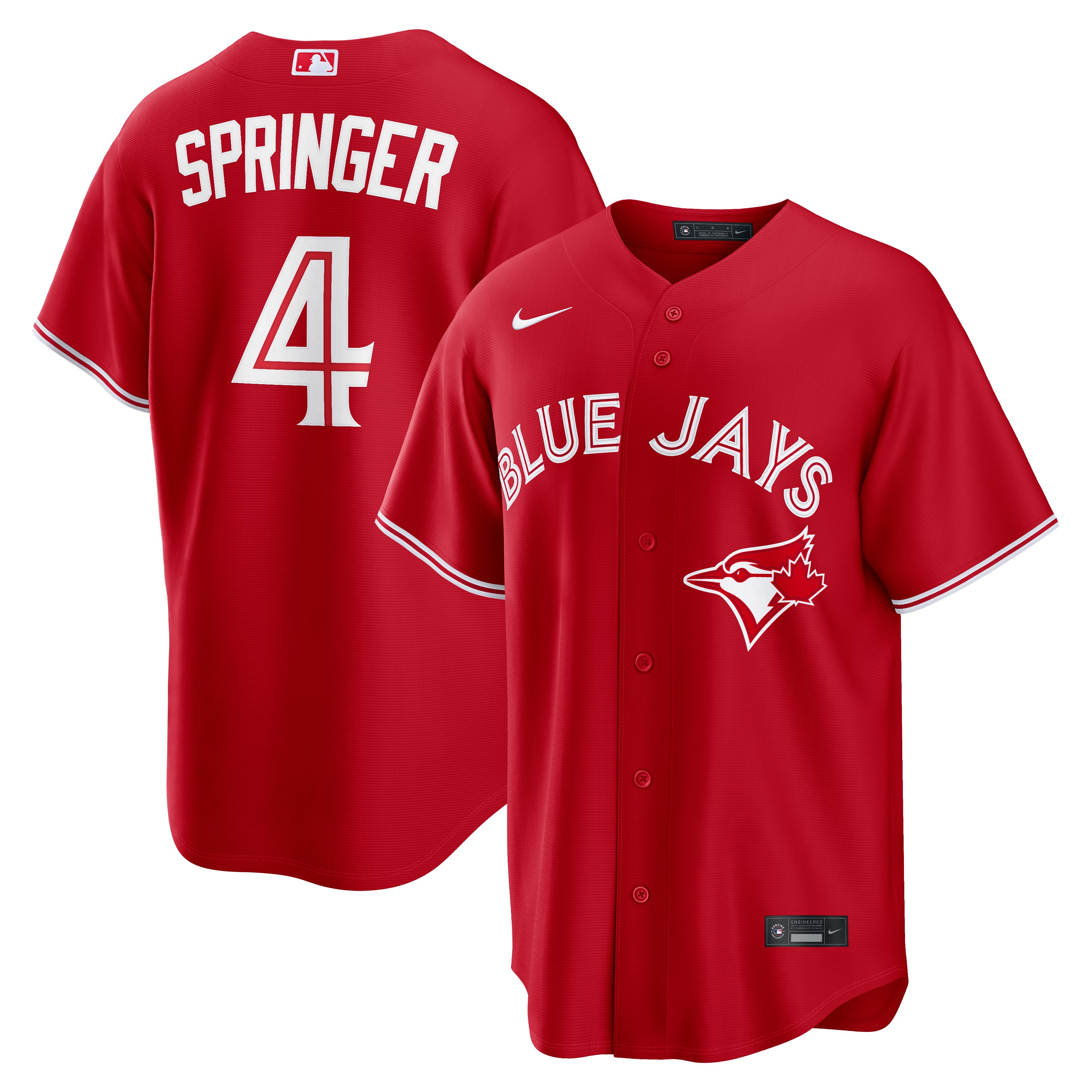 George Springer Toronto Blue Jays Canada Day Replica Jersey Red