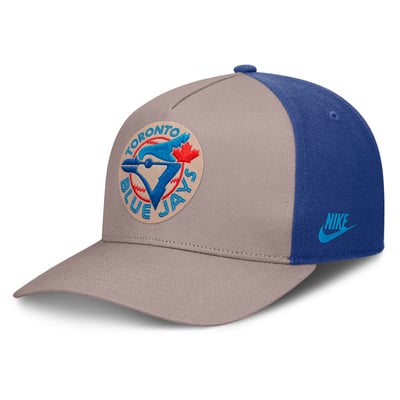 Toronto Blue Jays Nike Cooperstown Rise A-Frame Adjustable Hat - Light Brown/Royal