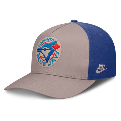 Toronto Blue Jays Nike Cooperstown Rise A-Frame Adjustable Hat - Light Brown/Royal