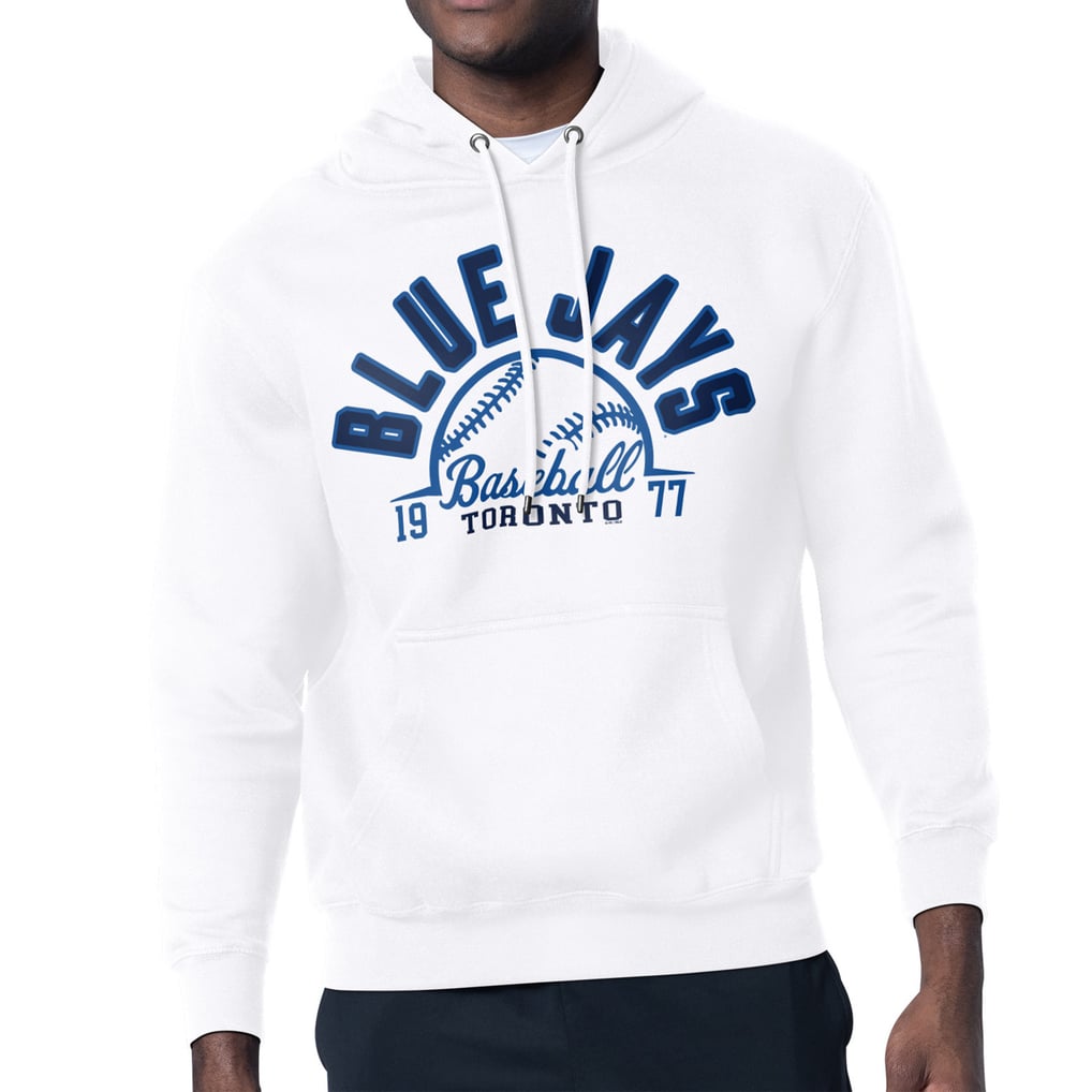  Toronto Blue Jays Starter Half Ball Team Graphic Pullover Hoodie - White