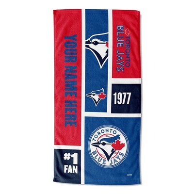 Toronto Blue Jays The Northwest Group 30'' x 60'' Colorblock Personalized Beach Towel
