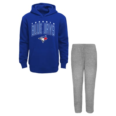 Toronto Blue Jays Outerstuff Toddler Step By Step Hoodie & Pants Set - Royal/Gray