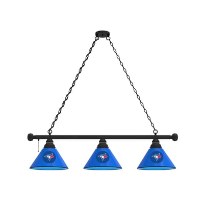Toronto Blue Jays 3-Shade Billiard Light with Black Fixture