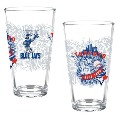 Toronto Blue Jays Two-Piece 16oz. Hometown Series Pint Glass Set