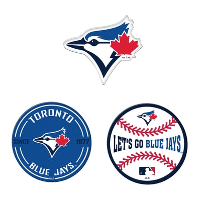  Toronto Blue Jays WinCraft 3-Pack Premium Fridge Magnet Set