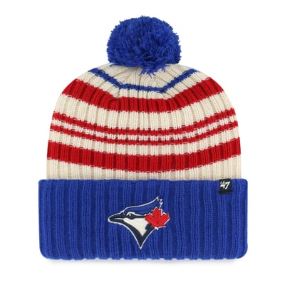 Toronto Blue Jays '47 Youth Snow Fort Cuffed Knit Hat with Pom - Royal