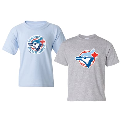  Toronto Blue Jays Soft as a Grape Youth  Cooperstown 2-Pack T-Shirt Set - Light Blue/Heather Gray