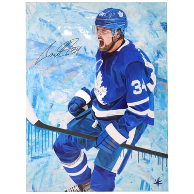 Auston Matthews Toronto Maple Leafs Fanatics Authentic Autographed 36" x 48" Stretched Original Canvas by Artist Cortney Wall - Limited Edition #1 of 1