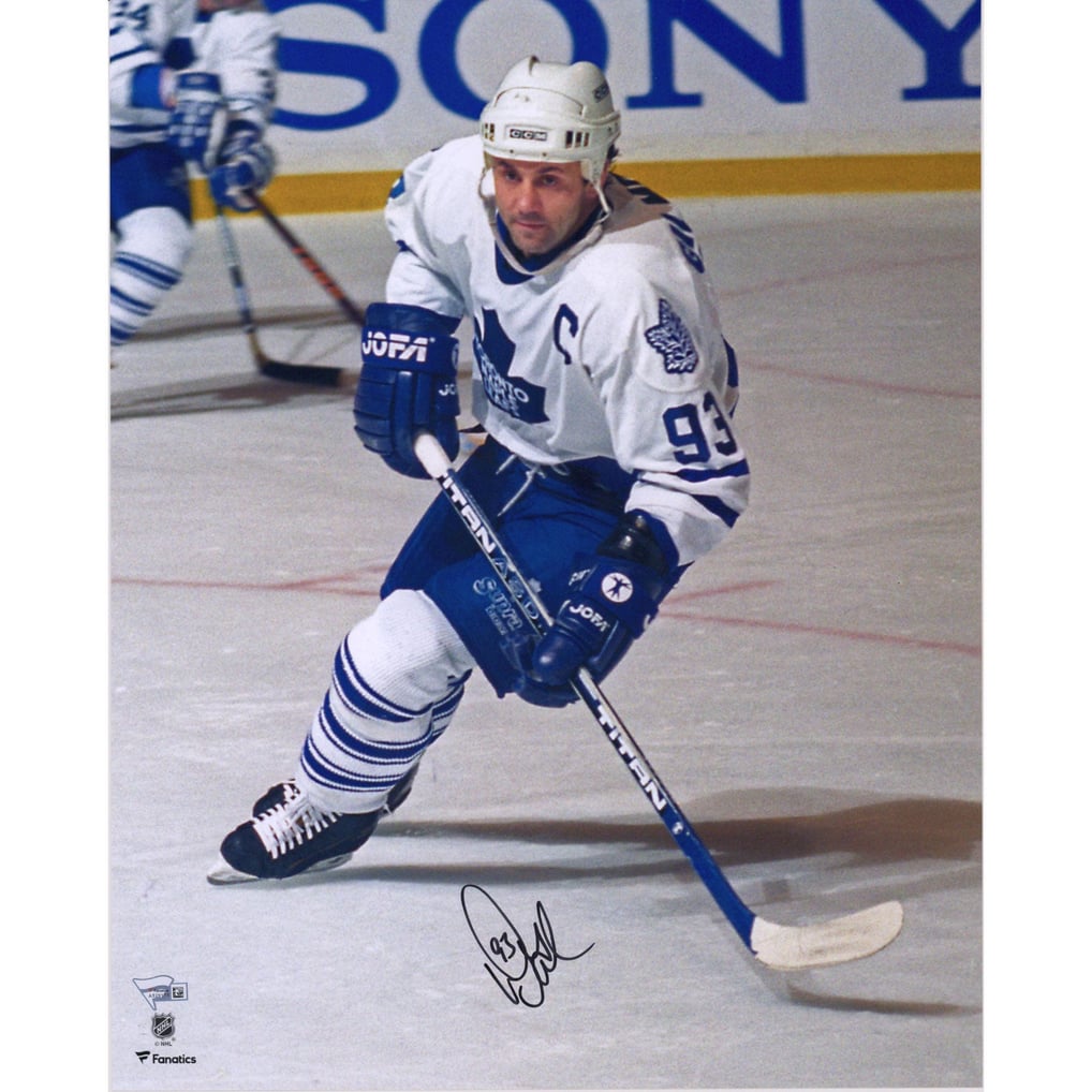 Doug Gilmour Toronto Maple Leafs Fanatics Authentic Autographed 16" x 20" White Jersey Skating Photograph
