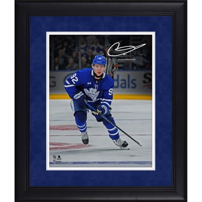 Gavin McKenna Toronto Maple Leafs Facsimile Signature Fanatics Authentic Framed 11" x 14" NHL Debut Spotlight Photograph
