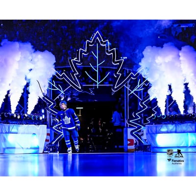 Gavin McKenna Toronto Maple Leafs Unsigned Fanatics Authentic NHL Debut Photograph