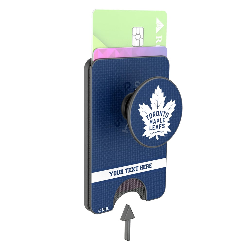Toronto Maple Leafs Keyscaper Personalized Solid PopSockets Magnetic Wallet