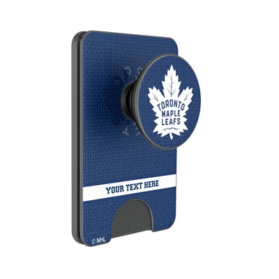 Toronto Maple Leafs Keyscaper Personalized Solid PopSockets Magnetic Wallet