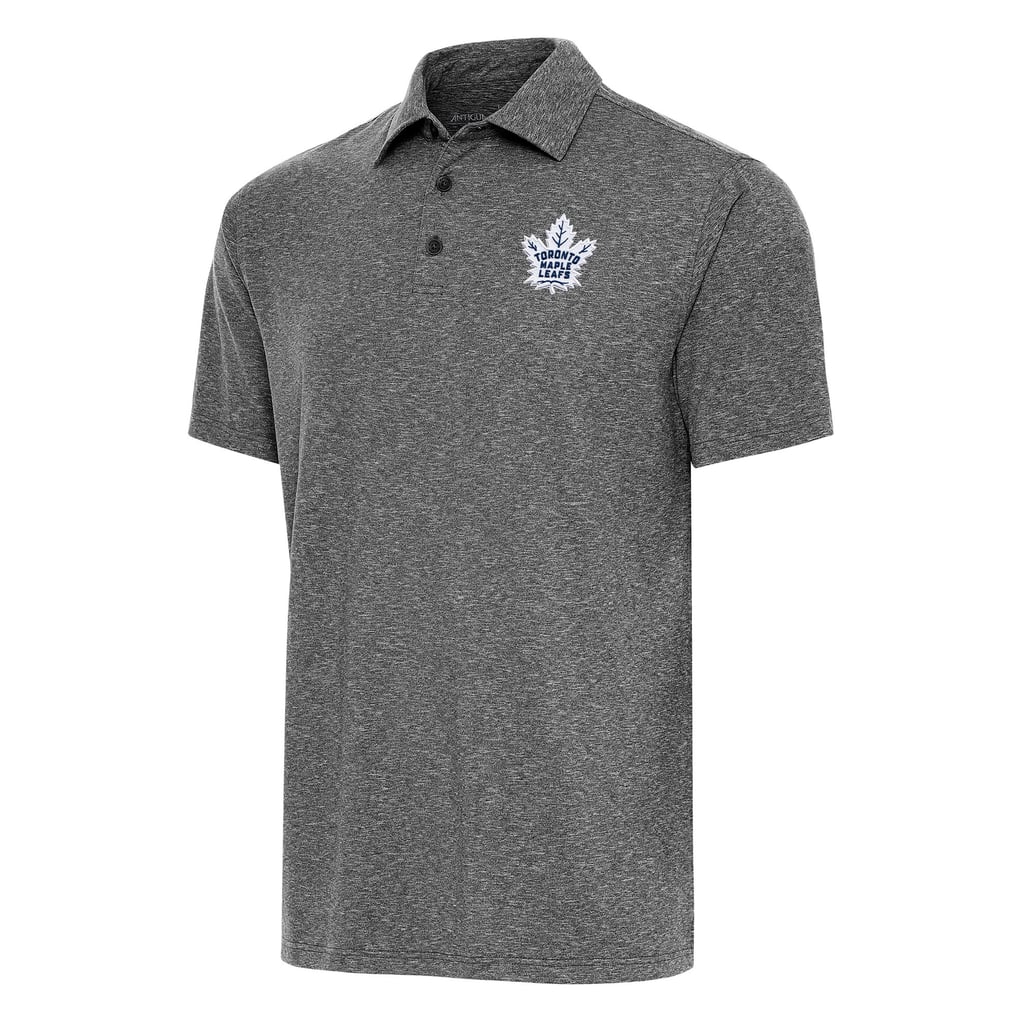  Toronto Maple Leafs Antigua Big & Tall Par 3 Polo - Heather Black