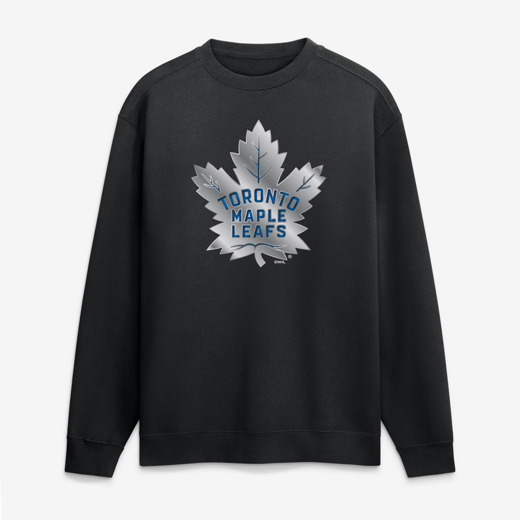 Toronto Maple Leafs  Metallic Mascot Sweatshirt - Black