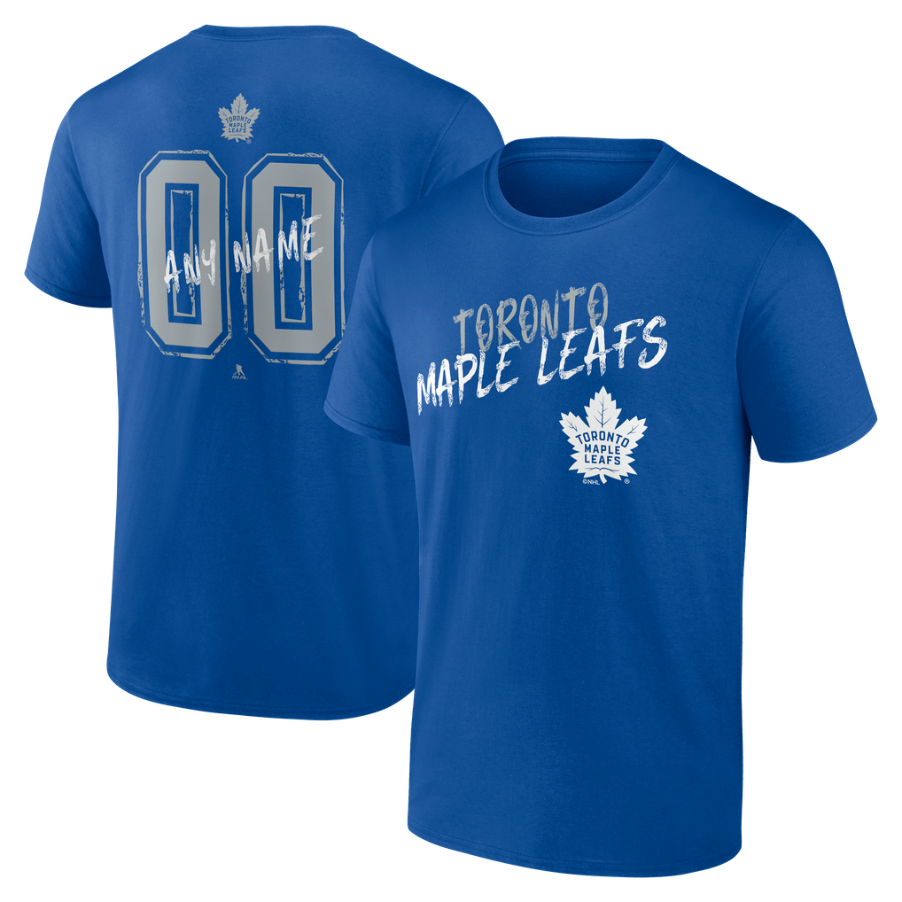 Toronto Maple Leafs Big & Tall Hustle Personalized Name & Number T-Shirt - Blue