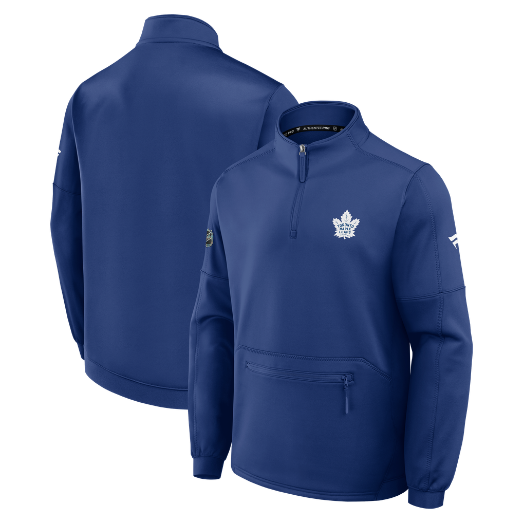 Toronto Maple Leafs Fanatics Authentic Pro Rink Fleece Quarter-Zip Pullover - Blue