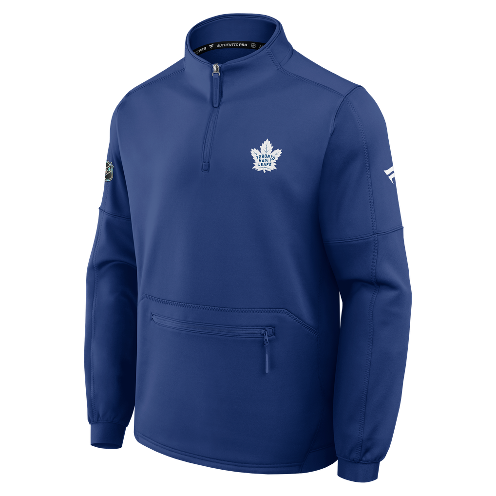 Toronto Maple Leafs Fanatics Authentic Pro Rink Fleece Quarter-Zip Pullover - Blue