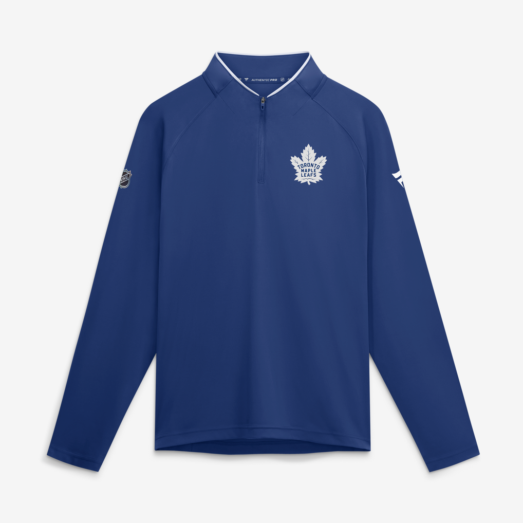 Toronto Maple Leafs Fanatics Authentic Pro Rink Lightweight Quarter-Zip Pullover - Blue