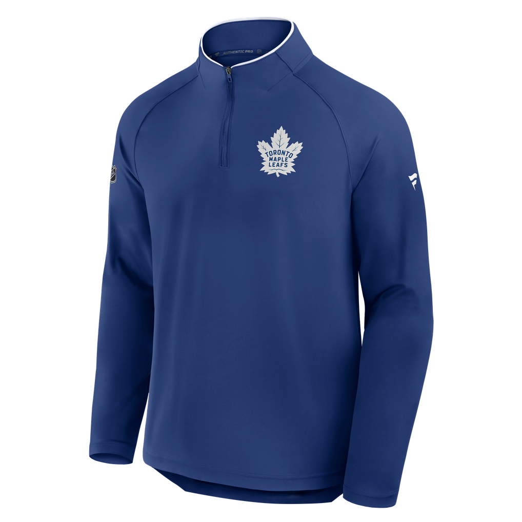 Toronto Maple Leafs Fanatics Authentic Pro Rink Lightweight Quarter-Zip Pullover - Blue