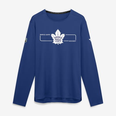 Toronto Maple Leafs Fanatics Authentic Pro Rink Tech Long Sleeve T-Shirt - Blue