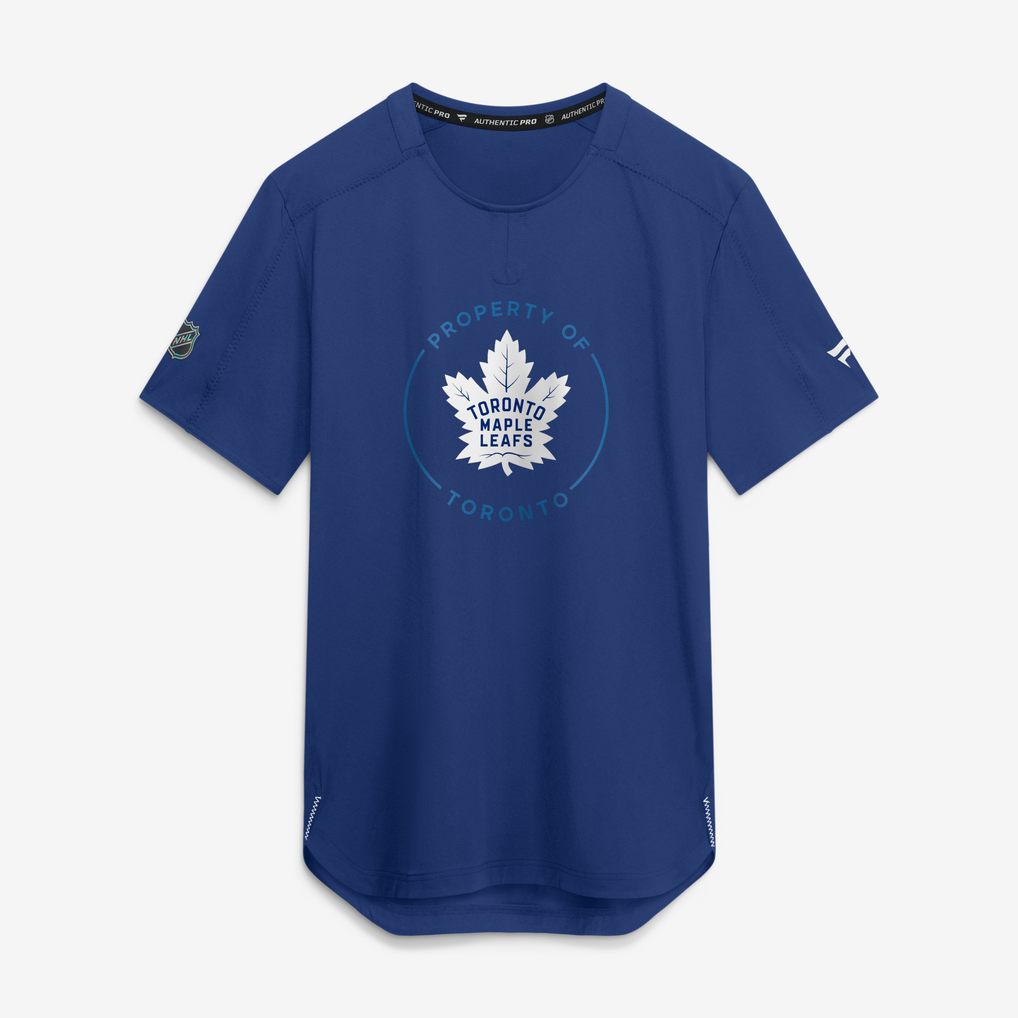 Toronto Maple Leafs Fanatics Authentic Pro Train Performance T-Shirt - Blue