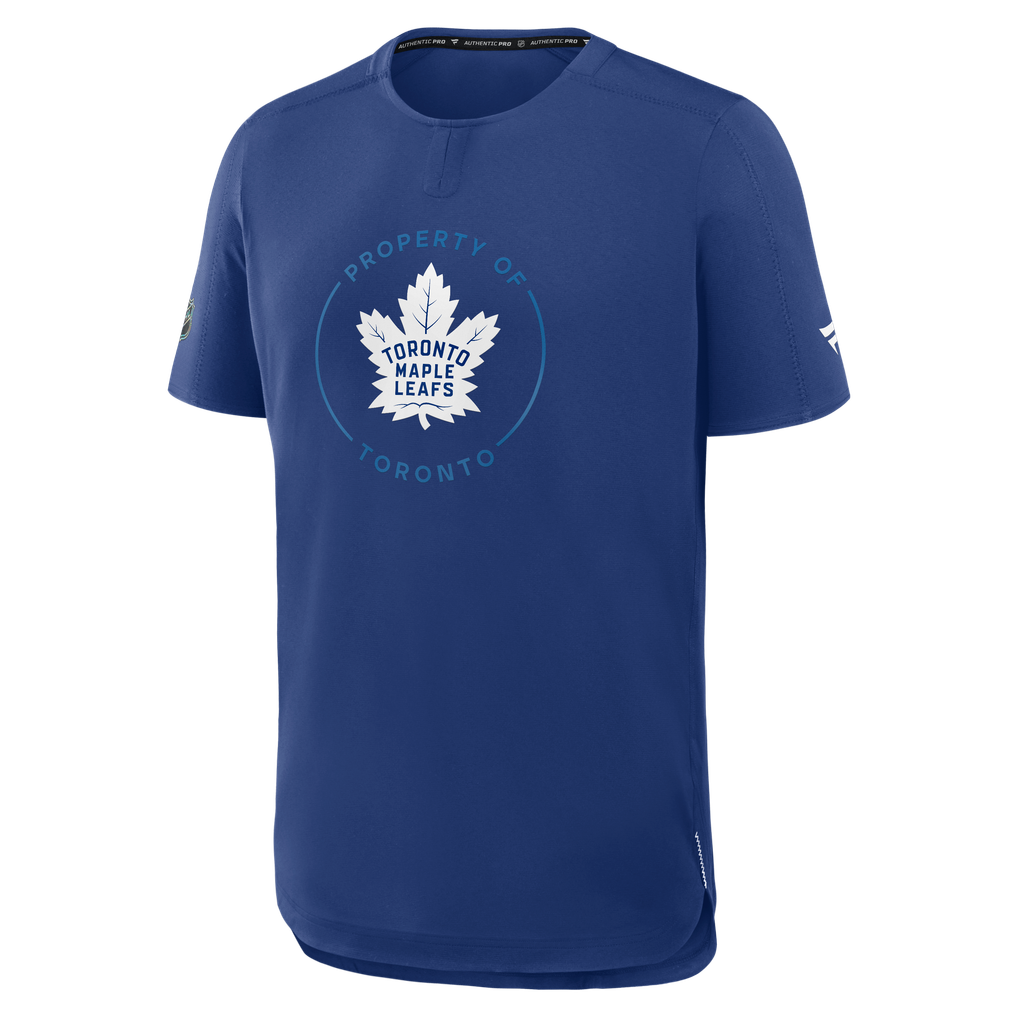 Toronto Maple Leafs Fanatics Authentic Pro Train Performance T-Shirt - Blue